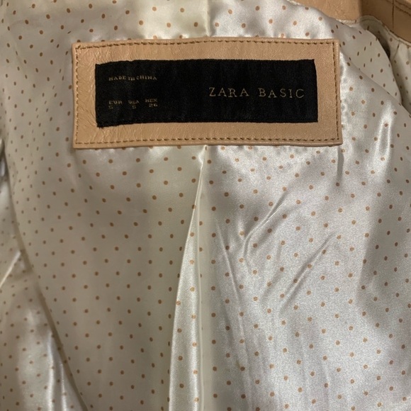 Zara Peplum Lamb Leather Jacket - Picture 5 of 5